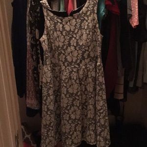 black and white dress